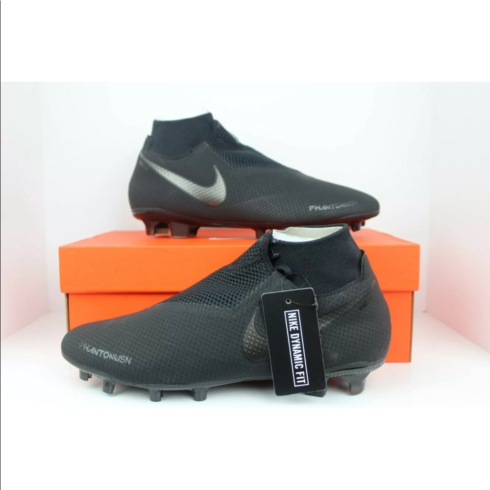 Nike Phantom Vision Pro DF FG Black Soccer Cleats